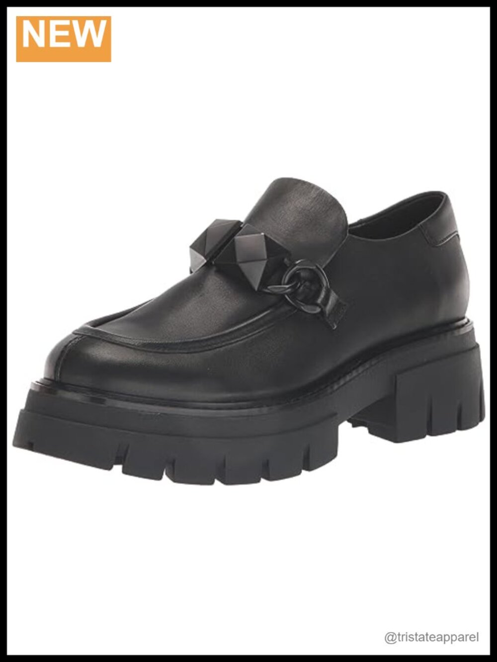 Women's Leroy Leather Loafer Chunky Slip-On Chain Ornament